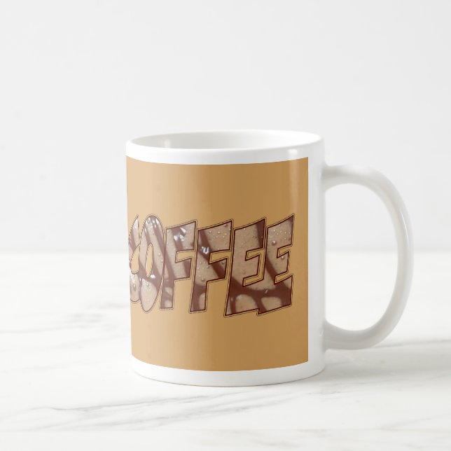 Coffee Brown Lettering Coffee Mug (Right)