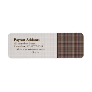 Coffee Brown Plaid Pattern