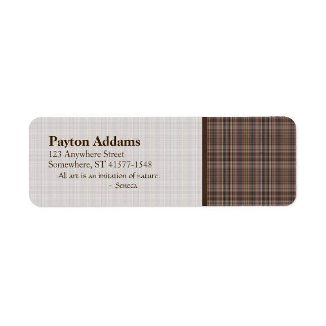Coffee Brown Plaid Pattern (Front)