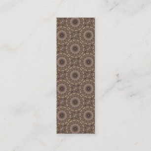 Coffee Brown Repeating Pattern Mini Business Card