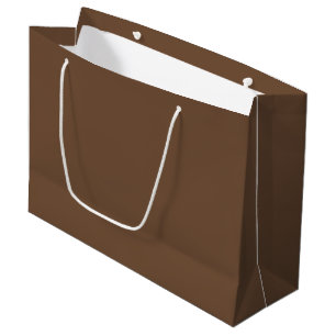 Coffee Brown Solid Color  Large Gift Bag