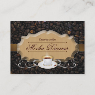 Coffee Business Card Beans Chocolate Caramel