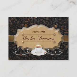 Coffee Business Card Beans 'n Latte Caramel
