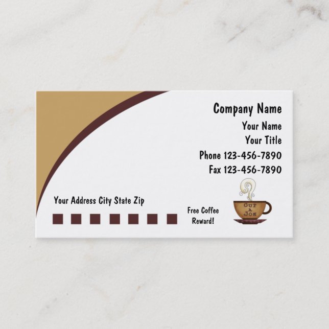 Coffee Business Cards (Front)