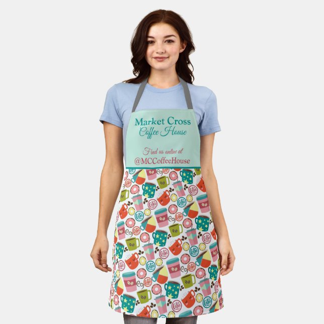 Coffee Business Personalised Company Apron (Worn)