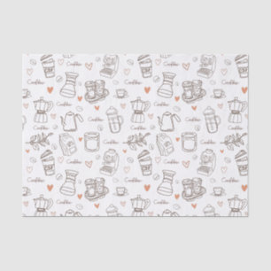 Coffee Business Seamless Pattern Tissue Paper