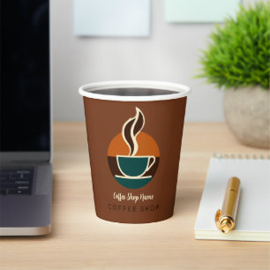 Coffee Business vintage cafe espresso  shop Paper Cups