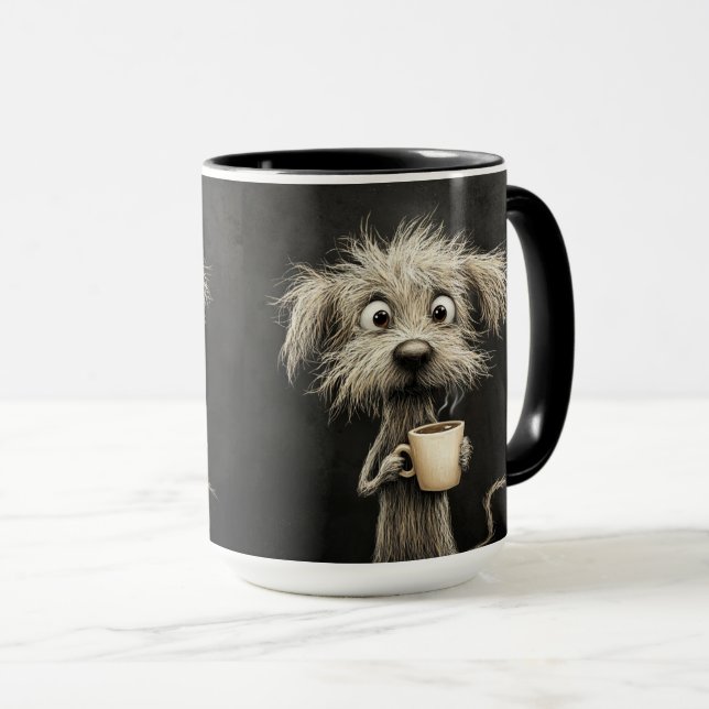 Coffee Buzz Dog Mug (Front Right)