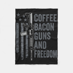 Coffee Bycon Guns And Freedom - Bbq Grill Pro Gun Fleece Blanket