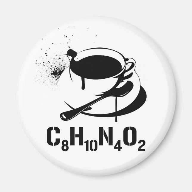 Coffee C8H10N4O2 Magnet (Front)