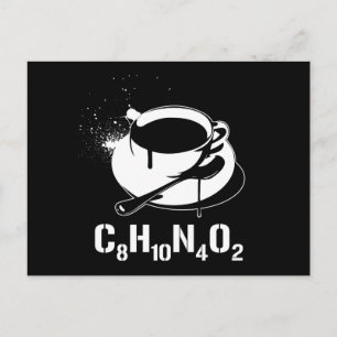 Coffee C8H10N4O2 Postcard