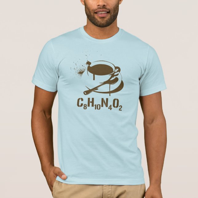 Coffee C8H10N4O2 T-Shirt (Front)