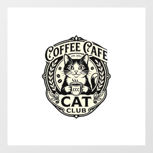Coffee Cafe Cat Funny Cat Graphic - Coffee Cafe Ca