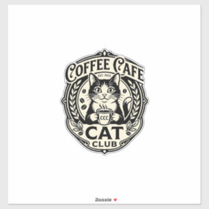 Coffee Cafe Cat Funny Cat Graphic - Coffee Cafe Ca