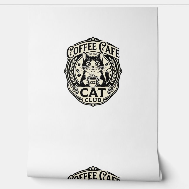 Coffee Cafe Cat Funny Cat Graphic - Coffee Cafe Ca Wallpaper (Unrolling)
