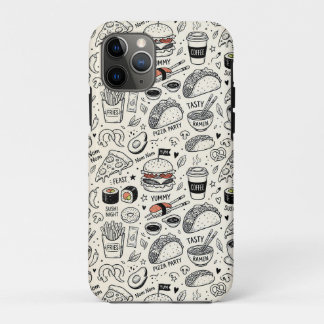 Coffee & Café Doodle Pattern –Cute Hand Drawn Food Case-Mate iPhone Case