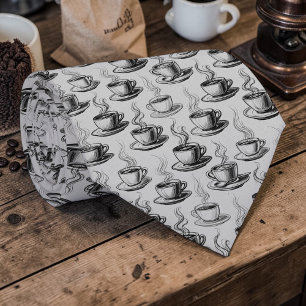 Coffee Cafe Latte Custom Necktie