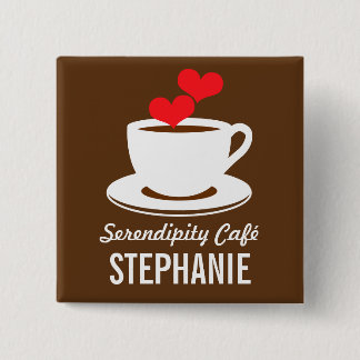 Coffee Café Shop Custom Employee Name Badge