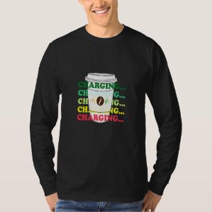 Coffee Caffeine Charger Graphic Casual Letter Tee