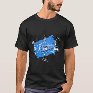 Coffee Caffeine Elements Chemistry Science Periodi T-Shirt