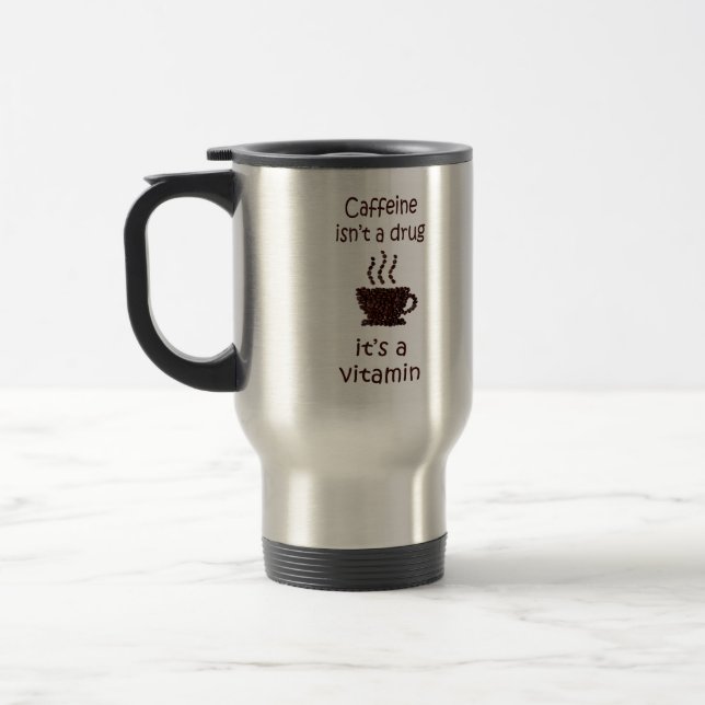 Coffee Caffeine Travel Mug (Left)