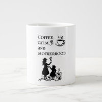 Coffee Calm Motherhood Silhouette Art