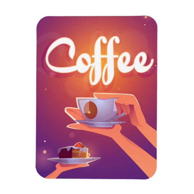 Coffee cartoon magnet (Vertical)
