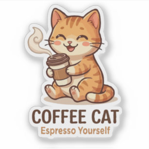Coffee Cat Espresso Yourself Cute Kitten