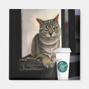Coffee Cat Magnet