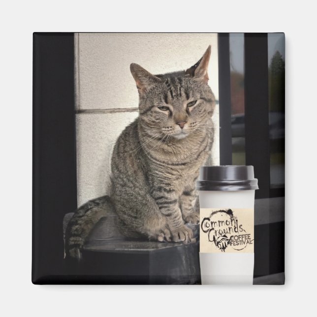 Coffee Cat Magnet (Front)