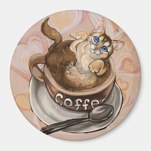 Coffee Cat Magnet (Front)