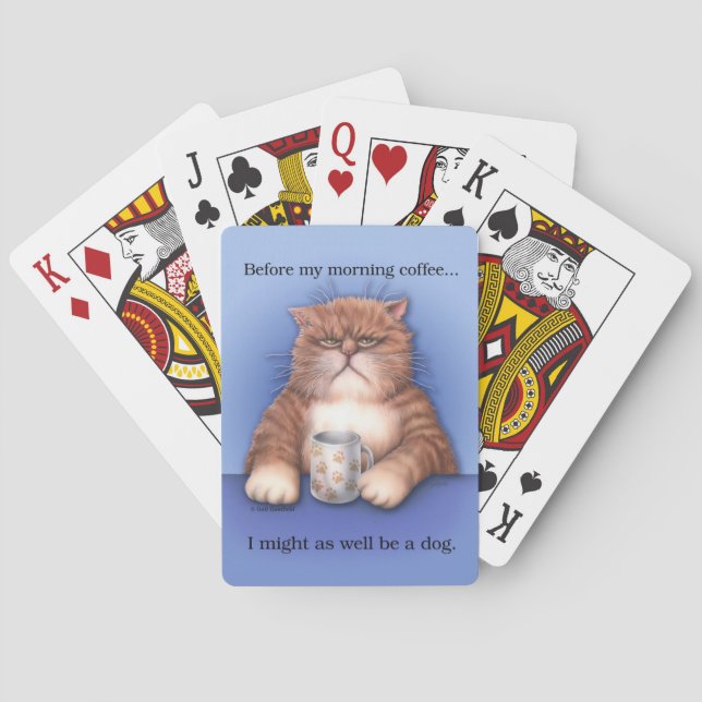 Coffee Cat playing cards (Back)