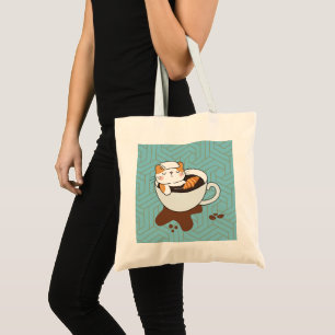 Coffee Cat Spa Tote Bag