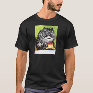 Coffee Cat (Vintage Image) T-Shirt