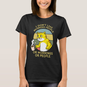 Coffee Cat Whisperer Caffeinated Coffeeholic T-Shirt
