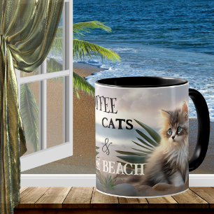 Coffee Cats and the Beach Mug