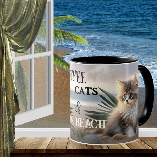Coffee Cats and the Beach  Mug (Creator Uploaded)