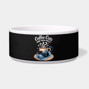 Coffee Cats and Yoga Mats Funny Cat Yoga