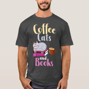 Coffee Cats Books 1 T-Shirt