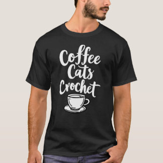 Coffee Cats Crochet T-Shirt