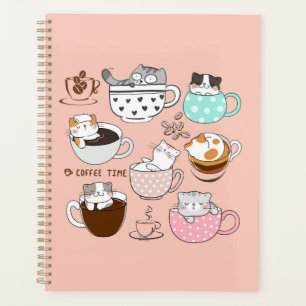 Coffee Cats Funny Planner