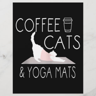 Coffee, Cats & Yoga Mats - Funny Gifts Yoga Cat Flyer