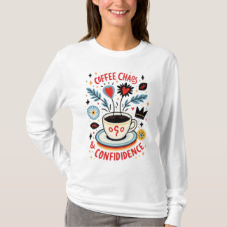 Coffee chaos & confidence T-Shirt