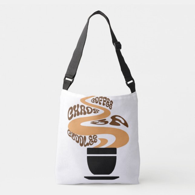 Coffee, Chaos & Cuddles Tote Bag | Cute Mum Life  (Front)