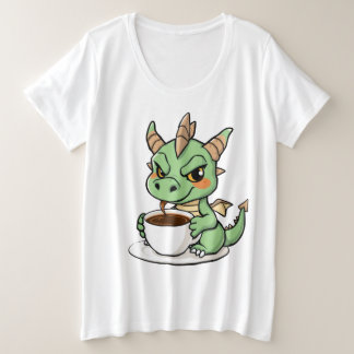 Coffee, Chaos & Drachenpower Plus Size T-Shirt