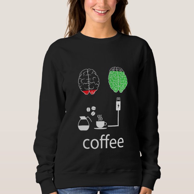 Coffee Charge My Mood Sweatshirt (Front)