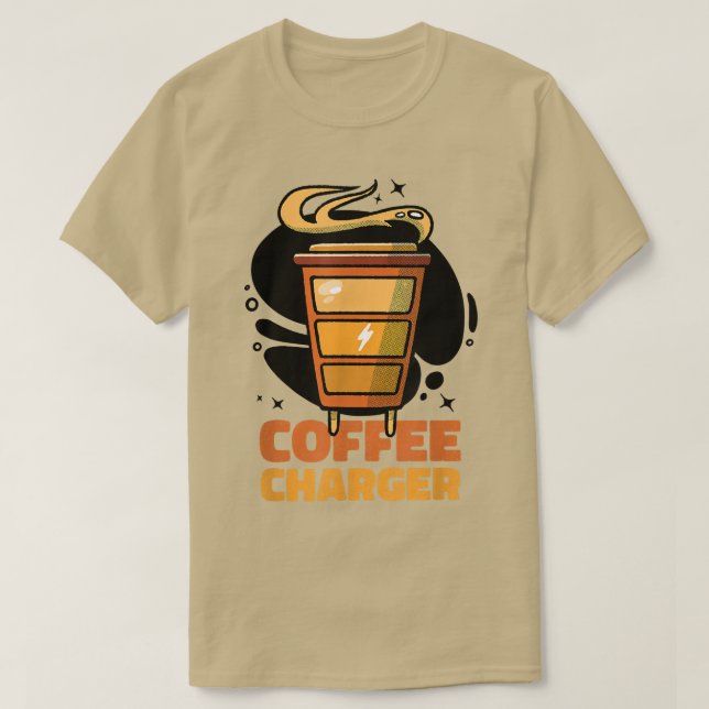 Coffee Charger Coffee Mug Coffee  T-Shirt (Design Front)