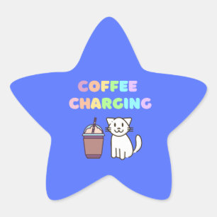 coffee charging star sticker