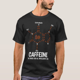 Coffee Chemical Structure Caffeine Molecule Chemis T-Shirt