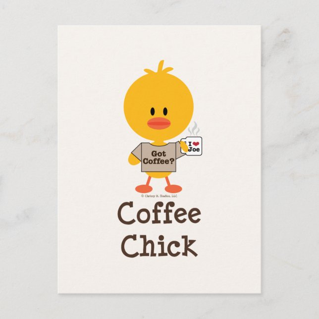 Coffee Chick Postcard (Front)